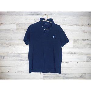 Vtg vintage Polo Ralph Lauren blue shirt tee short sleeve L large mens